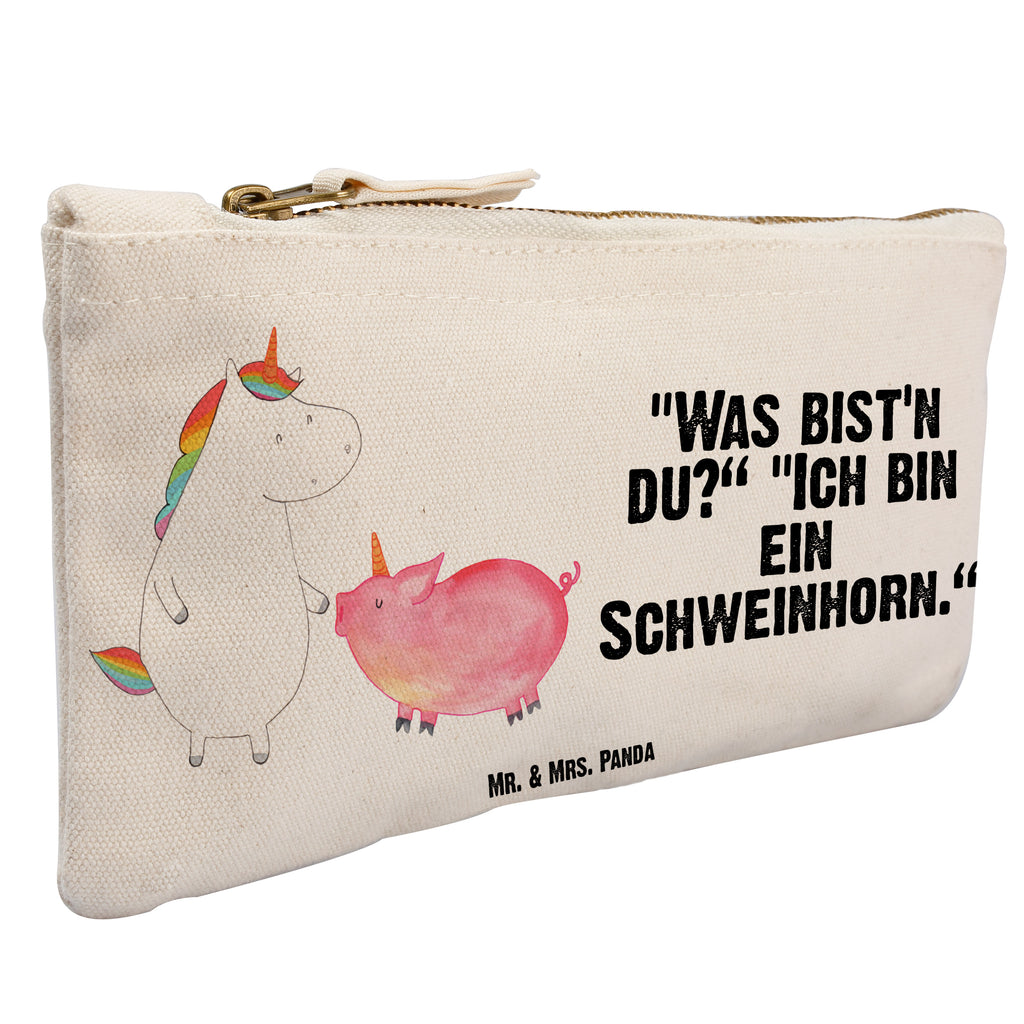 Schminktasche Einhorn + Schweinhorn Schminktasche, Kosmetiktasche, Kosmetikbeutel, Stiftemäppchen, Etui, Federmappe, Makeup, XXL, Schminketui, Kosmetiketui, Schlamperetui, Einhorn, Einhörner, Einhorn Deko, Pegasus, Unicorn, Freundschaft, Schweinhorn, Schwein, Freundin, Schweinchen