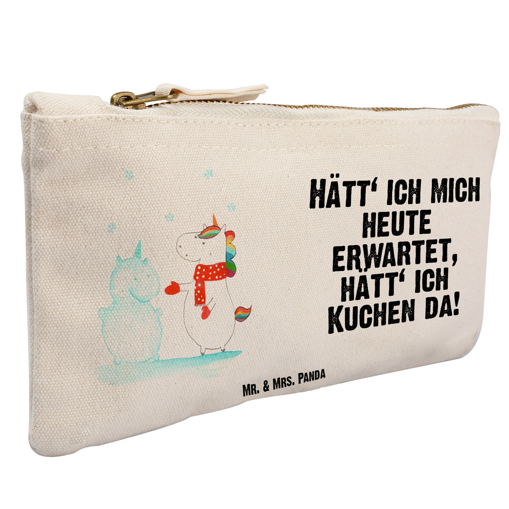 Schminktasche Einhorn Schneemann Schminktasche, Kosmetiktasche, Kosmetikbeutel, Stiftemäppchen, Etui, Federmappe, Makeup, XXL, Schminketui, Kosmetiketui, Schlamperetui, Einhorn, Einhörner, Einhorn Deko, Pegasus, Unicorn, Schneemann, Winter, Schnee, Kuchen, Weihnachten, kalt, Mütze, Handschuhe, X-Mas