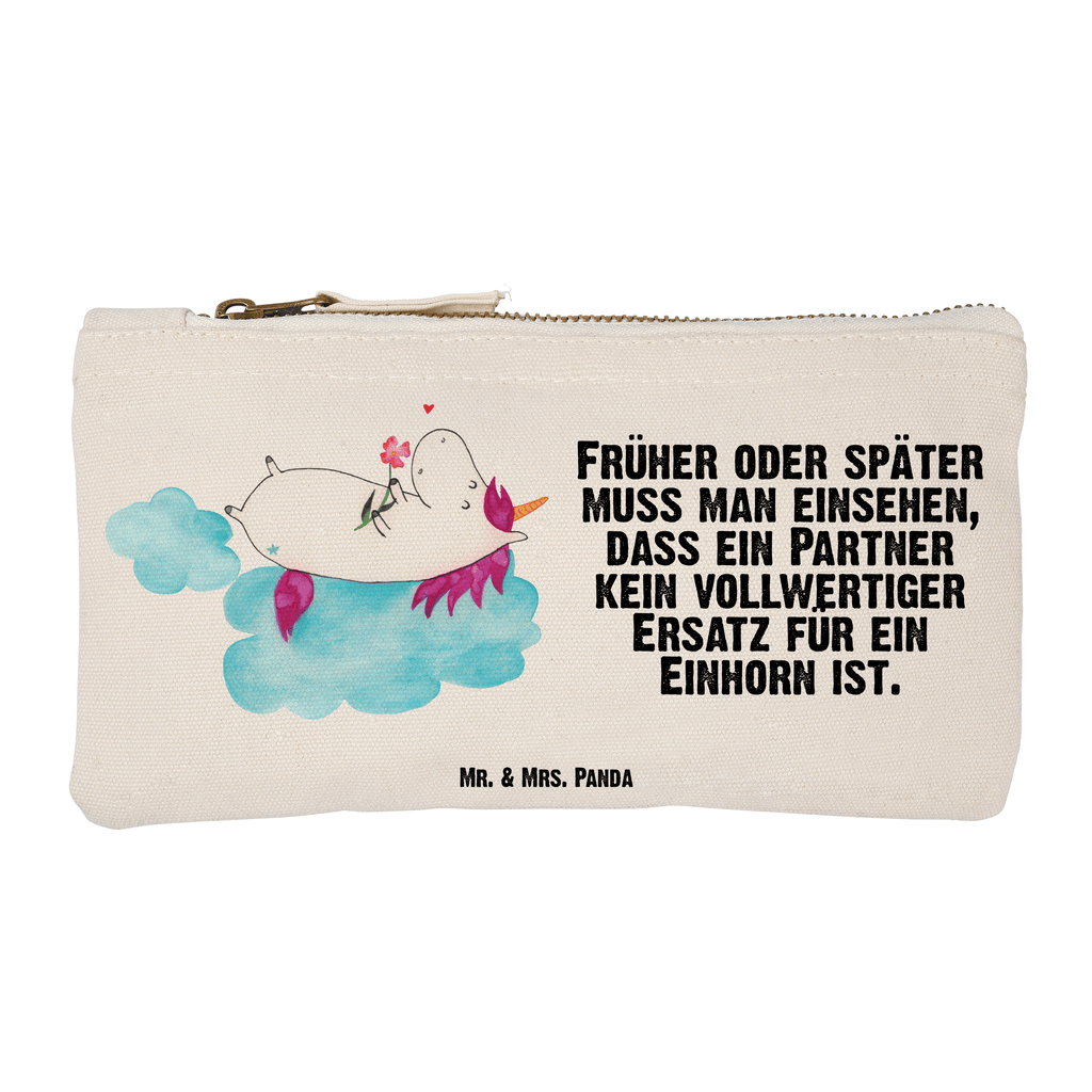 Schminktasche Einhorn verliebt auf Wolke Schminktasche, Kosmetiktasche, Kosmetikbeutel, Stiftemäppchen, Etui, Federmappe, Makeup, XXL, Schminketui, Kosmetiketui, Schlamperetui, Einhorn, Einhörner, Einhorn Deko, Pegasus, Unicorn, verliebt, Liebe, Liebesbeweis, Freundin, Wolke