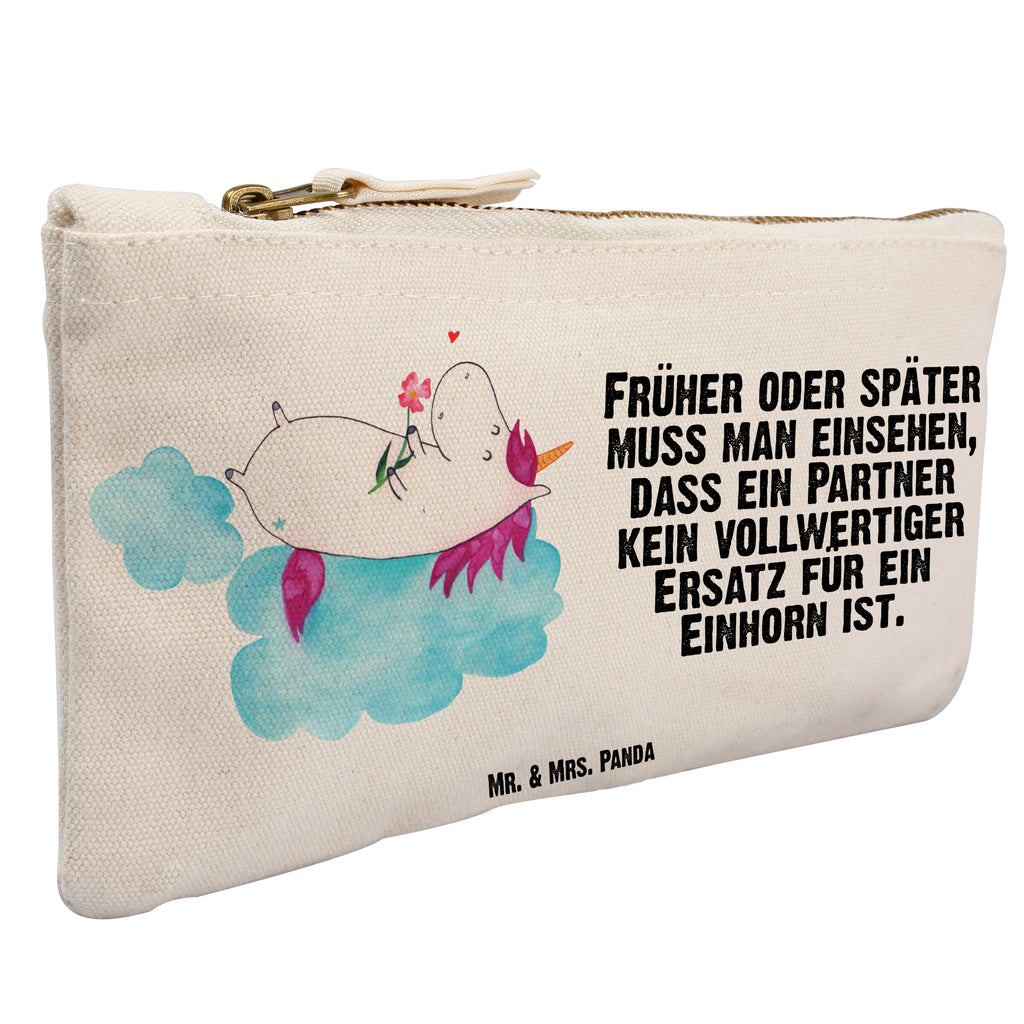 Schminktasche Einhorn verliebt auf Wolke Schminktasche, Kosmetiktasche, Kosmetikbeutel, Stiftemäppchen, Etui, Federmappe, Makeup, XXL, Schminketui, Kosmetiketui, Schlamperetui, Einhorn, Einhörner, Einhorn Deko, Pegasus, Unicorn, verliebt, Liebe, Liebesbeweis, Freundin, Wolke
