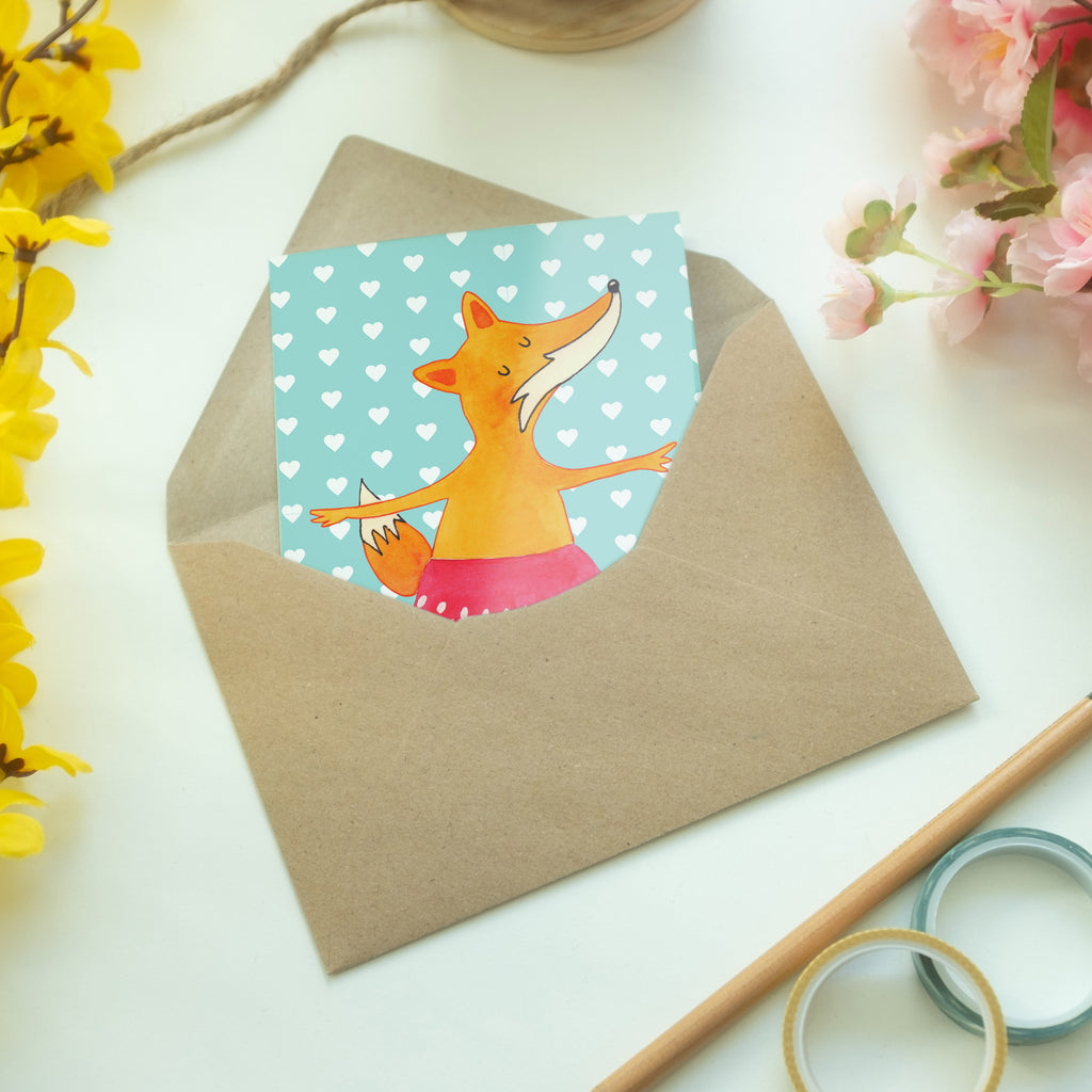 Grußkarte Fuchs Ballerina Klappkarte, Einladungskarte, Glückwunschkarte, Hochzeitskarte, Geburtstagskarte, Karte, Fuchs, Fuchs Spruch, Füchse, Füchsin, Ballerina, Ballett, Tänzerin, Tanzen, Party, Einladung, Geburtstag