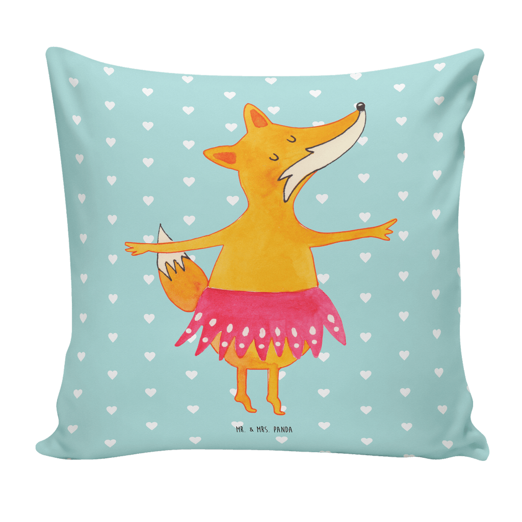 40x40 Kissen Fuchs Ballerina Kissenhülle, Kopfkissen, Sofakissen, Dekokissen, Motivkissen, Fuchs, Fuchs Spruch, Füchse, Füchsin, Ballerina, Ballett, Tänzerin, Tanzen, Party, Einladung, Geburtstag