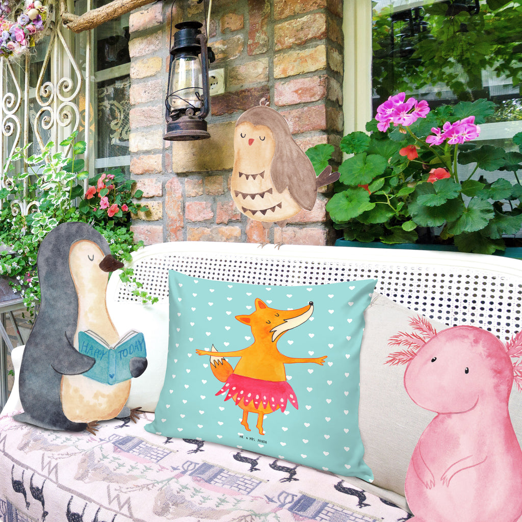 40x40 Kissen Fuchs Ballerina Kissenhülle, Kopfkissen, Sofakissen, Dekokissen, Motivkissen, Fuchs, Fuchs Spruch, Füchse, Füchsin, Ballerina, Ballett, Tänzerin, Tanzen, Party, Einladung, Geburtstag