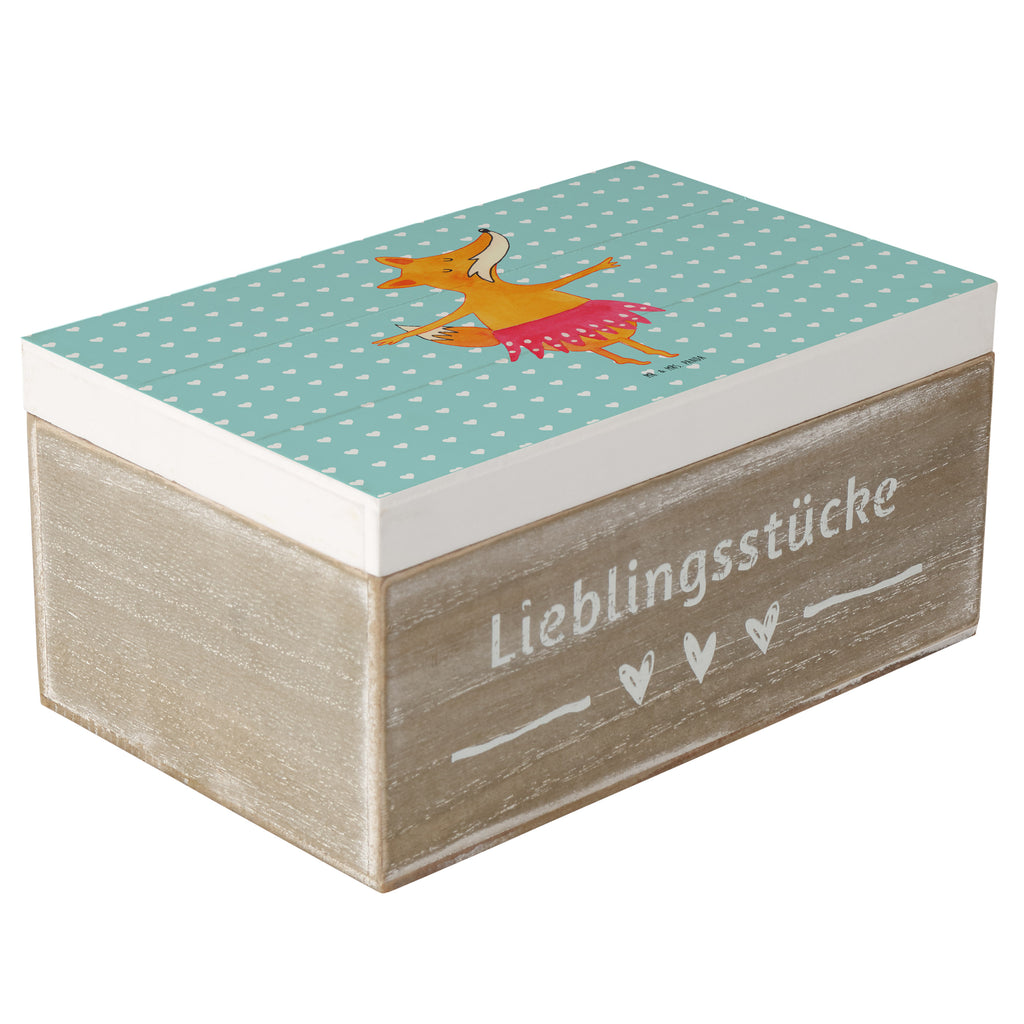 Holzkiste Fuchs Ballerina Holzkiste, Kiste, Schatzkiste, Truhe, Schatulle, XXL, Erinnerungsbox, Erinnerungskiste, Dekokiste, Aufbewahrungsbox, Fuchs, Fuchs Spruch, Füchse, Füchsin, Ballerina, Ballett, Tänzerin, Tanzen, Party, Einladung, Geburtstag