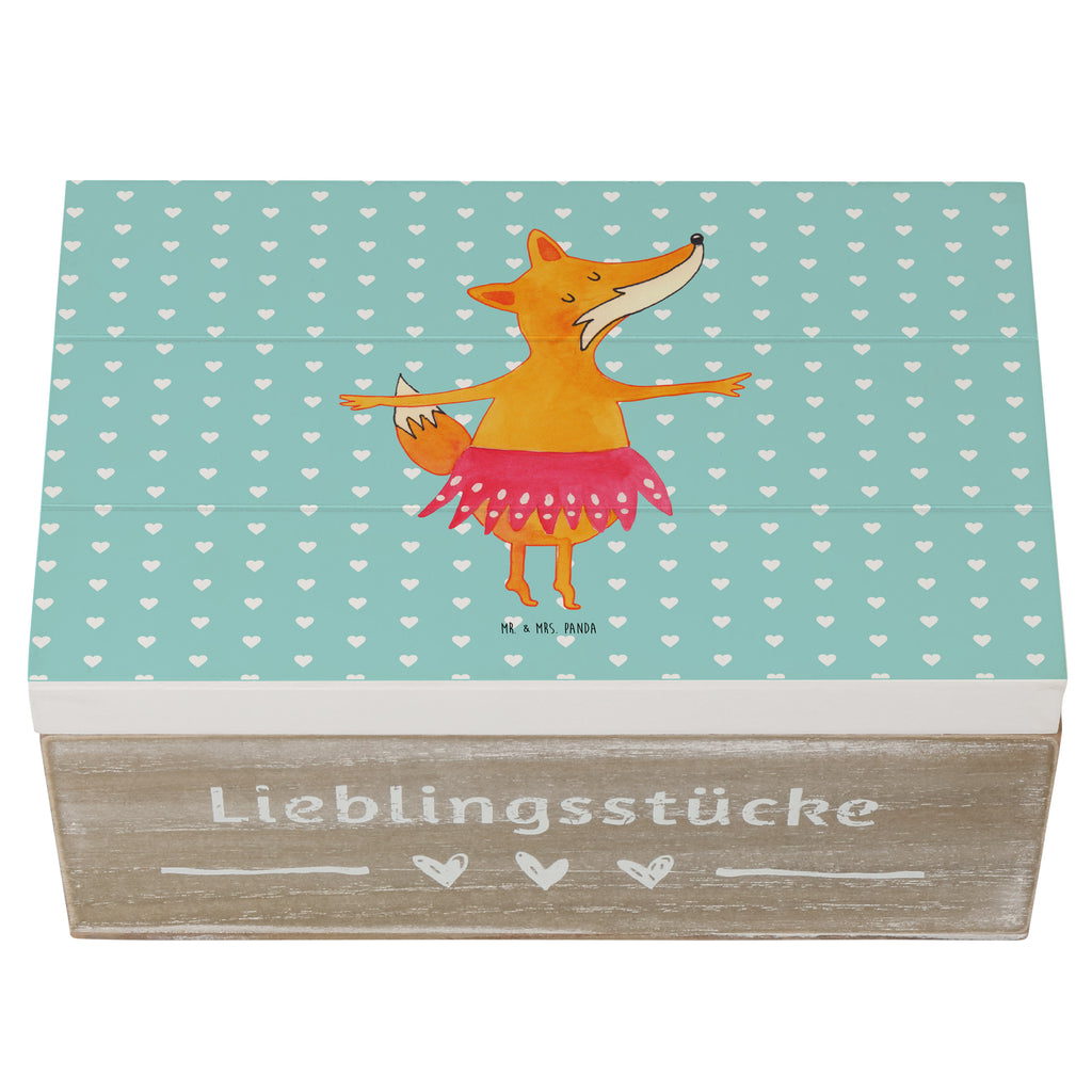 Holzkiste Fuchs Ballerina Holzkiste, Kiste, Schatzkiste, Truhe, Schatulle, XXL, Erinnerungsbox, Erinnerungskiste, Dekokiste, Aufbewahrungsbox, Fuchs, Fuchs Spruch, Füchse, Füchsin, Ballerina, Ballett, Tänzerin, Tanzen, Party, Einladung, Geburtstag