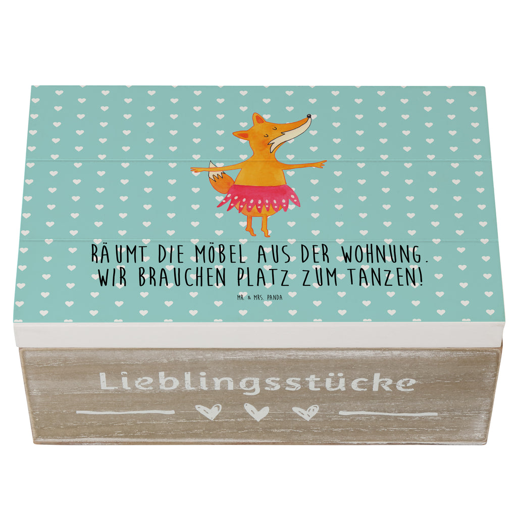 Holzkiste Fuchs Ballerina Holzkiste, Kiste, Schatzkiste, Truhe, Schatulle, XXL, Erinnerungsbox, Erinnerungskiste, Dekokiste, Aufbewahrungsbox, Fuchs, Fuchs Spruch, Füchse, Füchsin, Ballerina, Ballett, Tänzerin, Tanzen, Party, Einladung, Geburtstag