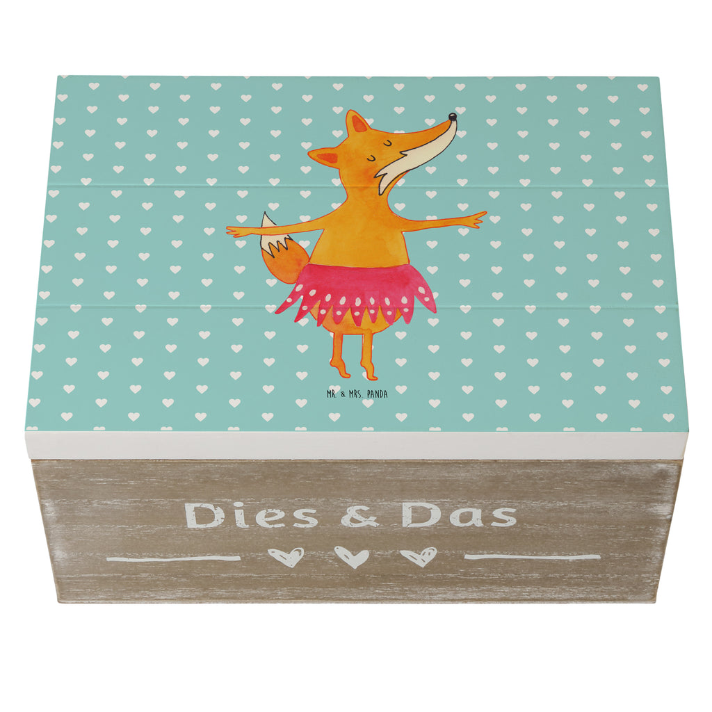 Holzkiste Fuchs Ballerina Holzkiste, Kiste, Schatzkiste, Truhe, Schatulle, XXL, Erinnerungsbox, Erinnerungskiste, Dekokiste, Aufbewahrungsbox, Fuchs, Fuchs Spruch, Füchse, Füchsin, Ballerina, Ballett, Tänzerin, Tanzen, Party, Einladung, Geburtstag