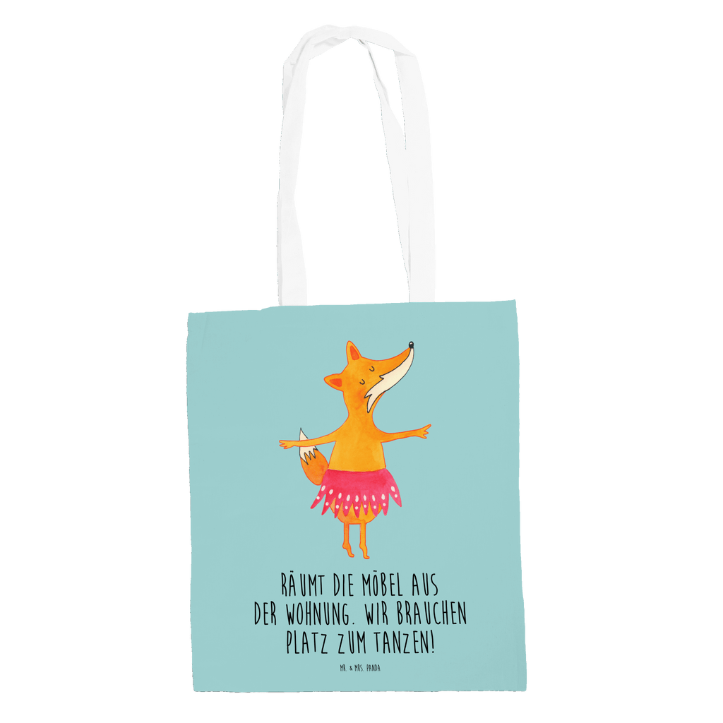 Tragetasche Fuchs Ballerina Beuteltasche, Beutel, Einkaufstasche, Jutebeutel, Stoffbeutel, Fuchs, Fuchs Spruch, Füchse, Füchsin, Ballerina, Ballett, Tänzerin, Tanzen, Party, Einladung, Geburtstag