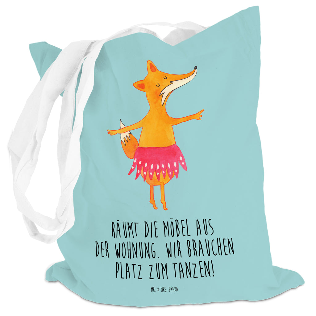 Tragetasche Fuchs Ballerina Beuteltasche, Beutel, Einkaufstasche, Jutebeutel, Stoffbeutel, Fuchs, Fuchs Spruch, Füchse, Füchsin, Ballerina, Ballett, Tänzerin, Tanzen, Party, Einladung, Geburtstag