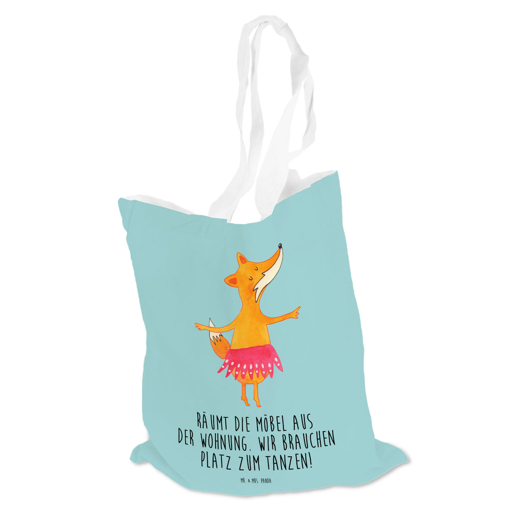 Tragetasche Fuchs Ballerina Beuteltasche, Beutel, Einkaufstasche, Jutebeutel, Stoffbeutel, Fuchs, Fuchs Spruch, Füchse, Füchsin, Ballerina, Ballett, Tänzerin, Tanzen, Party, Einladung, Geburtstag