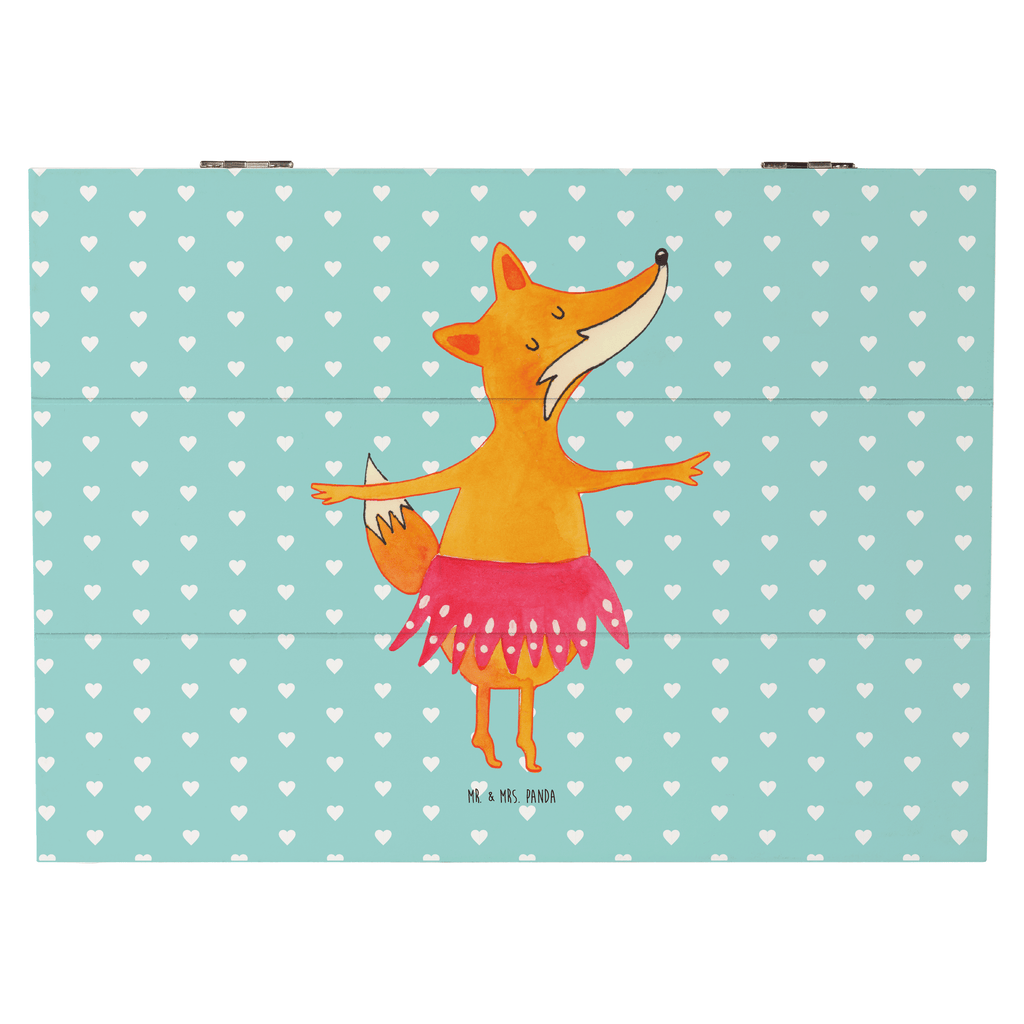 Holzkiste Fuchs Ballerina Holzkiste, Kiste, Schatzkiste, Truhe, Schatulle, XXL, Erinnerungsbox, Erinnerungskiste, Dekokiste, Aufbewahrungsbox, Fuchs, Fuchs Spruch, Füchse, Füchsin, Ballerina, Ballett, Tänzerin, Tanzen, Party, Einladung, Geburtstag