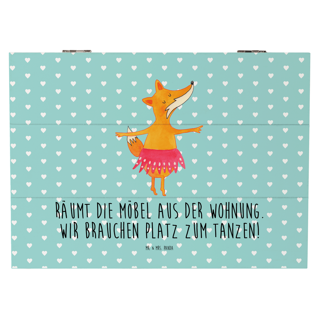 Holzkiste Fuchs Ballerina Holzkiste, Kiste, Schatzkiste, Truhe, Schatulle, XXL, Erinnerungsbox, Erinnerungskiste, Dekokiste, Aufbewahrungsbox, Fuchs, Fuchs Spruch, Füchse, Füchsin, Ballerina, Ballett, Tänzerin, Tanzen, Party, Einladung, Geburtstag
