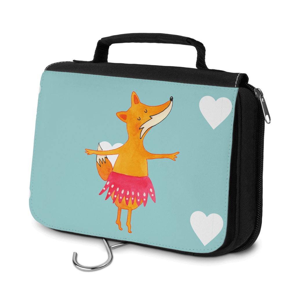 Kulturbeutel Fuchs Ballerina Kulturbeutel, Zum Aufhängen, Waschtasche, Kosmetiktasche, Damen, Herren, Aufbewahrungstasche, Schminktasche, Kosmetikbeutel, Organizer, Kulturtasche, Schminkutensil, Fuchs, Fuchs Spruch, Füchse, Füchsin, Ballerina, Ballett, Tänzerin, Tanzen, Party, Einladung, Geburtstag