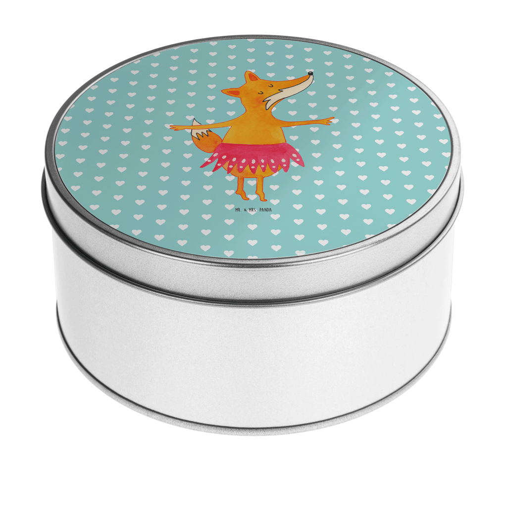 Blechdose rund Fuchs Ballerina Metalldose, Keksdose, Dose, Vorratsdose, Geschenkbox, Fuchs, Fuchs Spruch, Füchse, Füchsin, Ballerina, Ballett, Tänzerin, Tanzen, Party, Einladung, Geburtstag