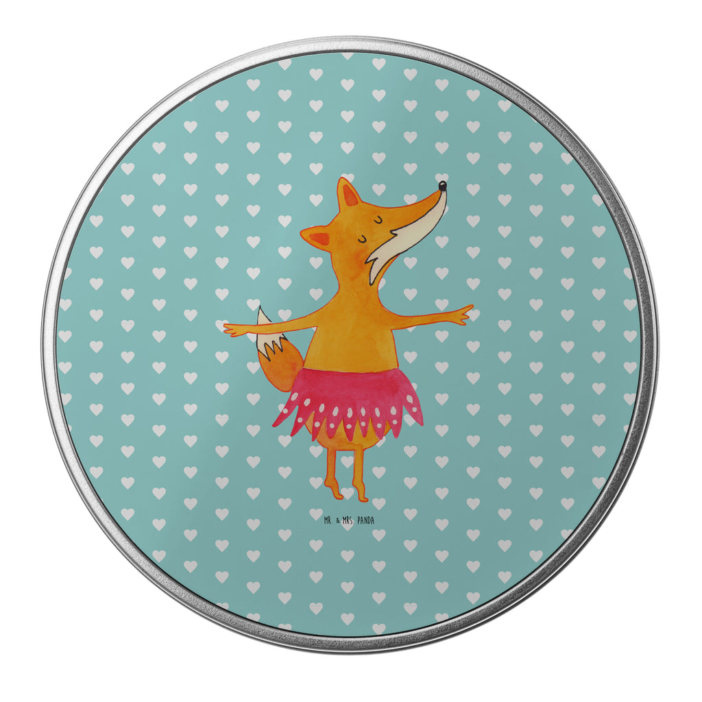 Blechdose rund Fuchs Ballerina Metalldose, Keksdose, Dose, Vorratsdose, Geschenkbox, Fuchs, Fuchs Spruch, Füchse, Füchsin, Ballerina, Ballett, Tänzerin, Tanzen, Party, Einladung, Geburtstag