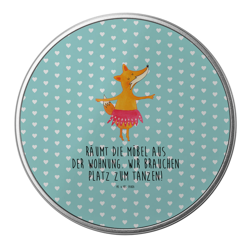 Blechdose rund Fuchs Ballerina Metalldose, Keksdose, Dose, Vorratsdose, Geschenkbox, Fuchs, Fuchs Spruch, Füchse, Füchsin, Ballerina, Ballett, Tänzerin, Tanzen, Party, Einladung, Geburtstag