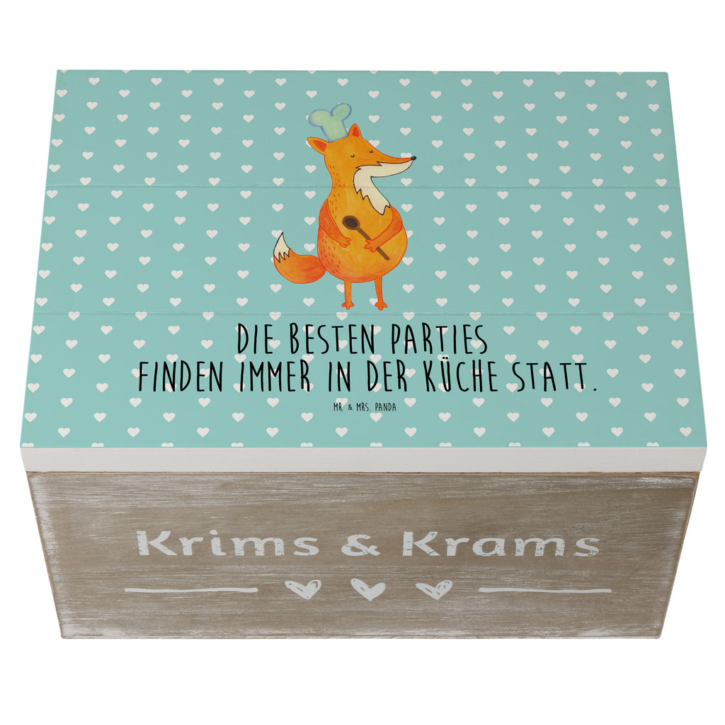 Holzkiste Fuchs Koch Holzkiste, Kiste, Schatzkiste, Truhe, Schatulle, XXL, Erinnerungsbox, Erinnerungskiste, Dekokiste, Aufbewahrungsbox, Fuchs, Füchse, Koch Geschenk, Küche Spruch, Küche Deko, Köche, Bäcker, Party Spruch, Spruch lustig, witzig