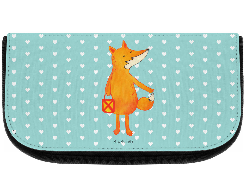 Kosmetiktasche Fuchs Laterne Kosmetikbeutel, Kulturtasche, Kulturbeutel, Schminktasche, Make-Up Tasche, Fuchs, Füchse, Spruch trösten, Liebeskummer Spruch, Laterne, Sankt Martin, Laternenumzug, Aufmuntern, Cäsar Otto Hugo Flaischlen
