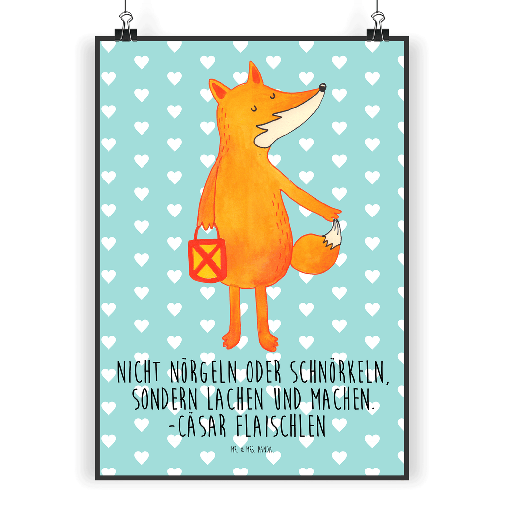 Poster Fuchs Laterne Poster, Wandposter, Bild, Wanddeko, Küchenposter, Kinderposter, Wanddeko Bild, Raumdekoration, Wanddekoration, Handgemaltes Poster, Mr. & Mrs. Panda Poster, Designposter, Kunstdruck, Posterdruck, Fuchs, Füchse, Spruch trösten, Liebeskummer Spruch, Laterne, Sankt Martin, Laternenumzug, Aufmuntern, Cäsar Otto Hugo Flaischlen