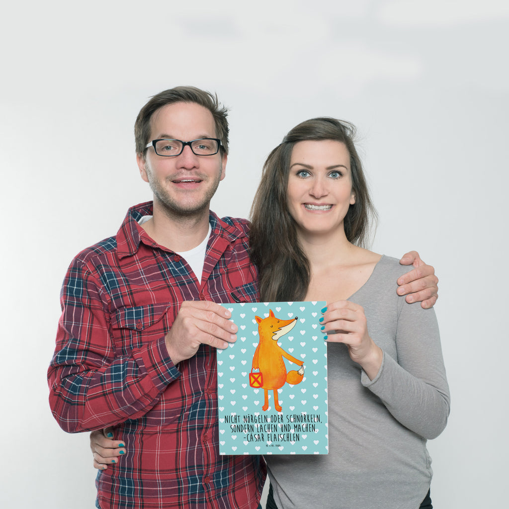 Poster Fuchs Laterne Poster, Wandposter, Bild, Wanddeko, Küchenposter, Kinderposter, Wanddeko Bild, Raumdekoration, Wanddekoration, Handgemaltes Poster, Mr. & Mrs. Panda Poster, Designposter, Kunstdruck, Posterdruck, Fuchs, Füchse, Spruch trösten, Liebeskummer Spruch, Laterne, Sankt Martin, Laternenumzug, Aufmuntern, Cäsar Otto Hugo Flaischlen