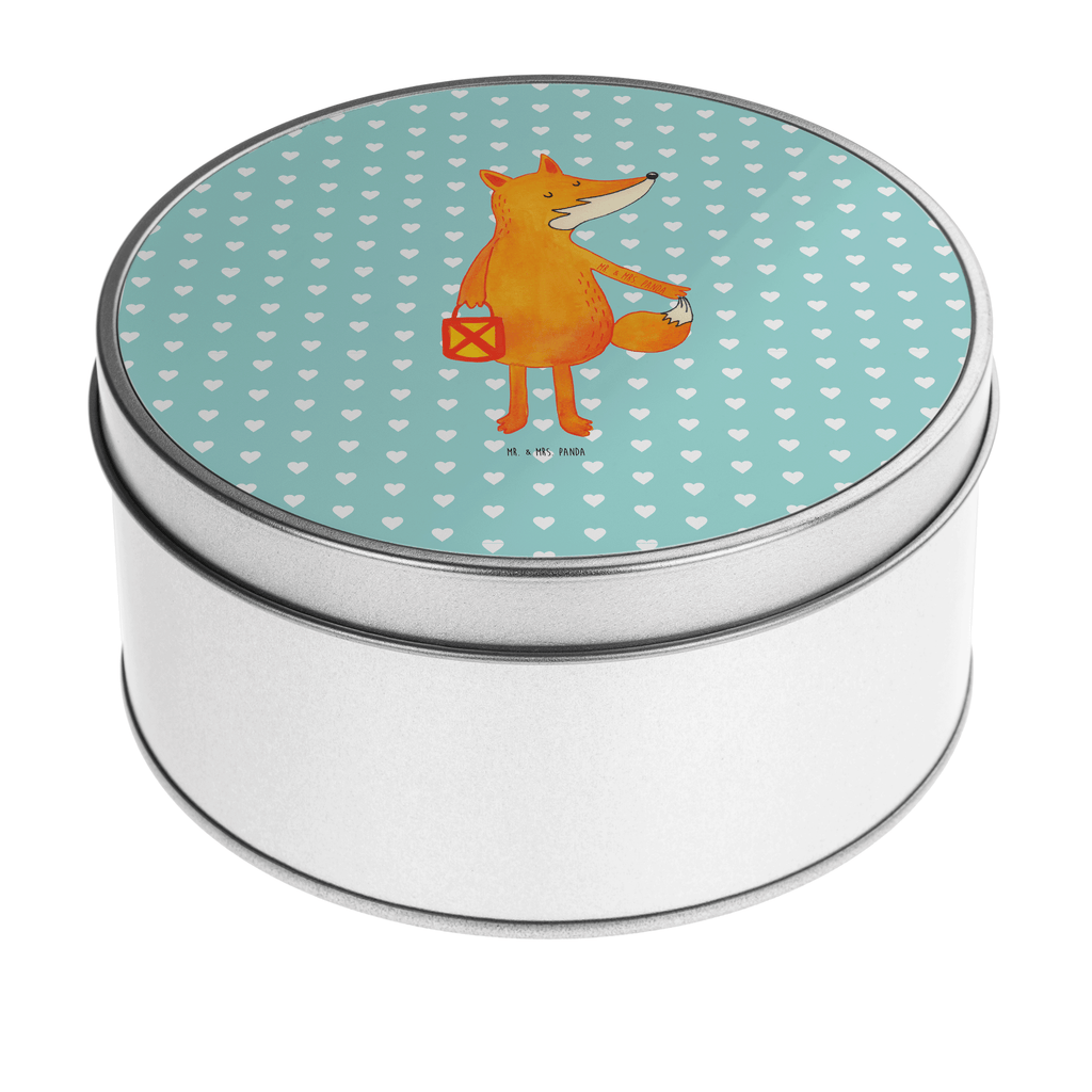 Blechdose rund Fuchs Laterne Metalldose, Keksdose, Dose, Vorratsdose, Geschenkbox, Fuchs, Füchse, Spruch trösten, Liebeskummer Spruch, Laterne, Sankt Martin, Laternenumzug, Aufmuntern, Cäsar Otto Hugo Flaischlen
