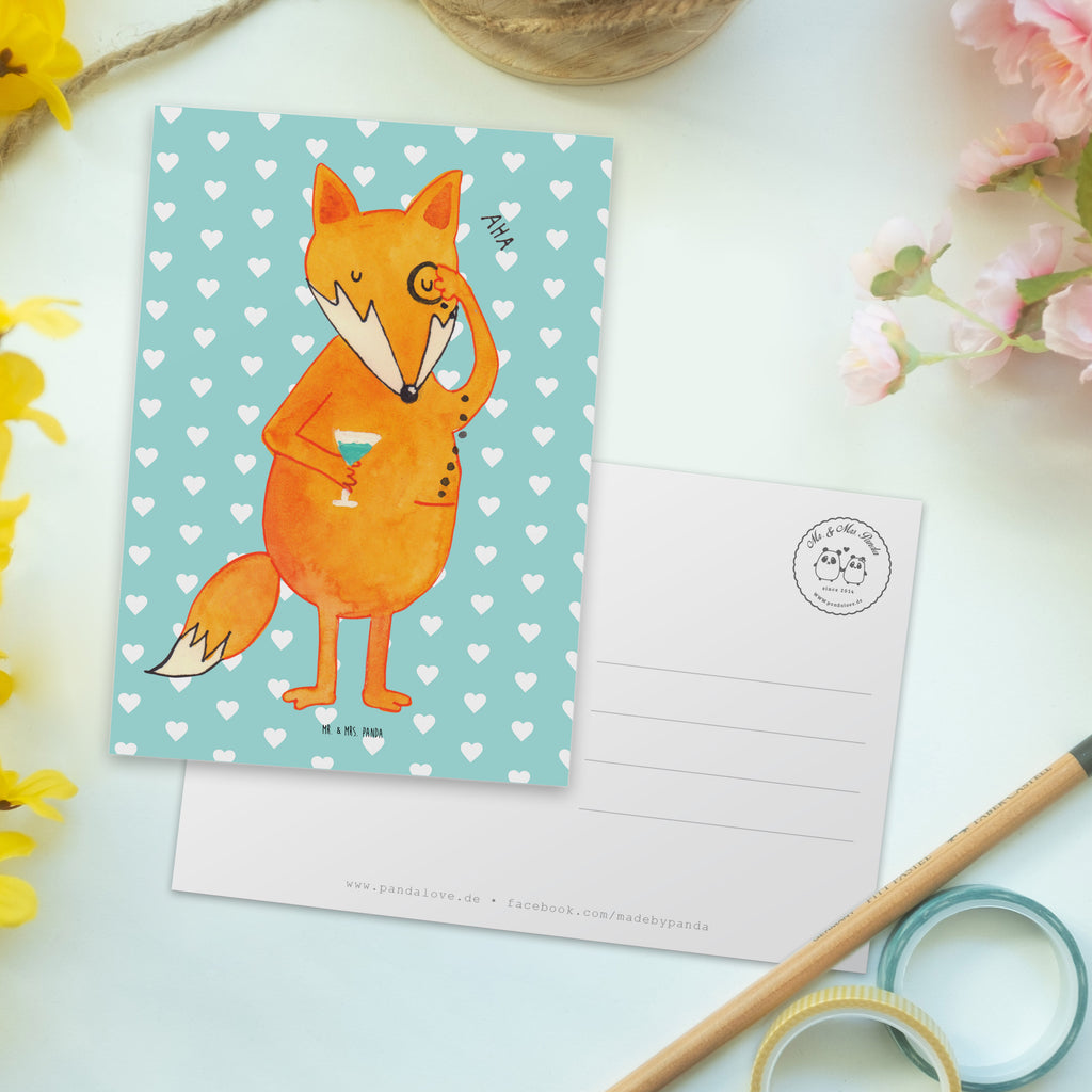 Postkarte Fuchs Lord Geschenkkarte, Grußkarte, Karte, Einladung, Ansichtskarte, Geburtstagskarte, Einladungskarte, Dankeskarte, Fuchs, Füchse, tröstende Worte, Spruch lustig, Liebeskummer Geschenk, Motivation Spruch, Problemlösung