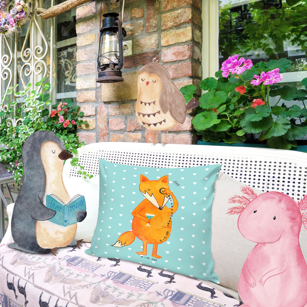 40x40 Kissen Fuchs Lord Kissenhülle, Kopfkissen, Sofakissen, Dekokissen, Motivkissen, Fuchs, Füchse, tröstende Worte, Spruch lustig, Liebeskummer Geschenk, Motivation Spruch, Problemlösung