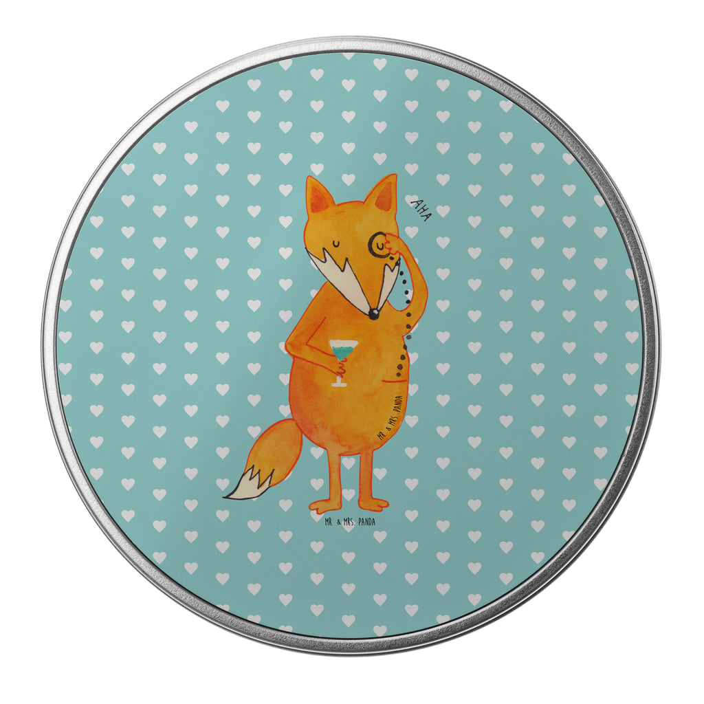 Blechdose rund Fuchs Lord Metalldose, Keksdose, Dose, Vorratsdose, Geschenkbox, Fuchs, Füchse, tröstende Worte, Spruch lustig, Liebeskummer Geschenk, Motivation Spruch, Problemlösung
