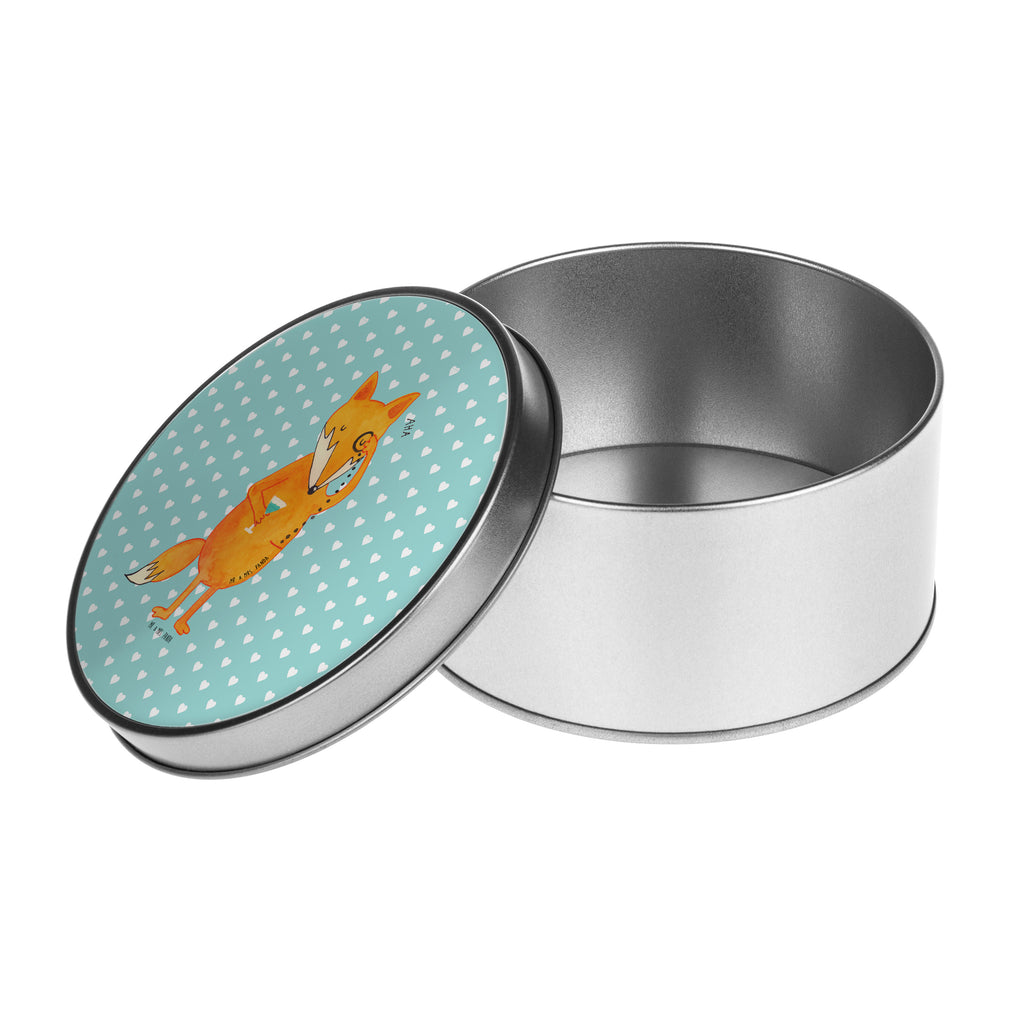 Blechdose rund Fuchs Lord Metalldose, Keksdose, Dose, Vorratsdose, Geschenkbox, Fuchs, Füchse, tröstende Worte, Spruch lustig, Liebeskummer Geschenk, Motivation Spruch, Problemlösung