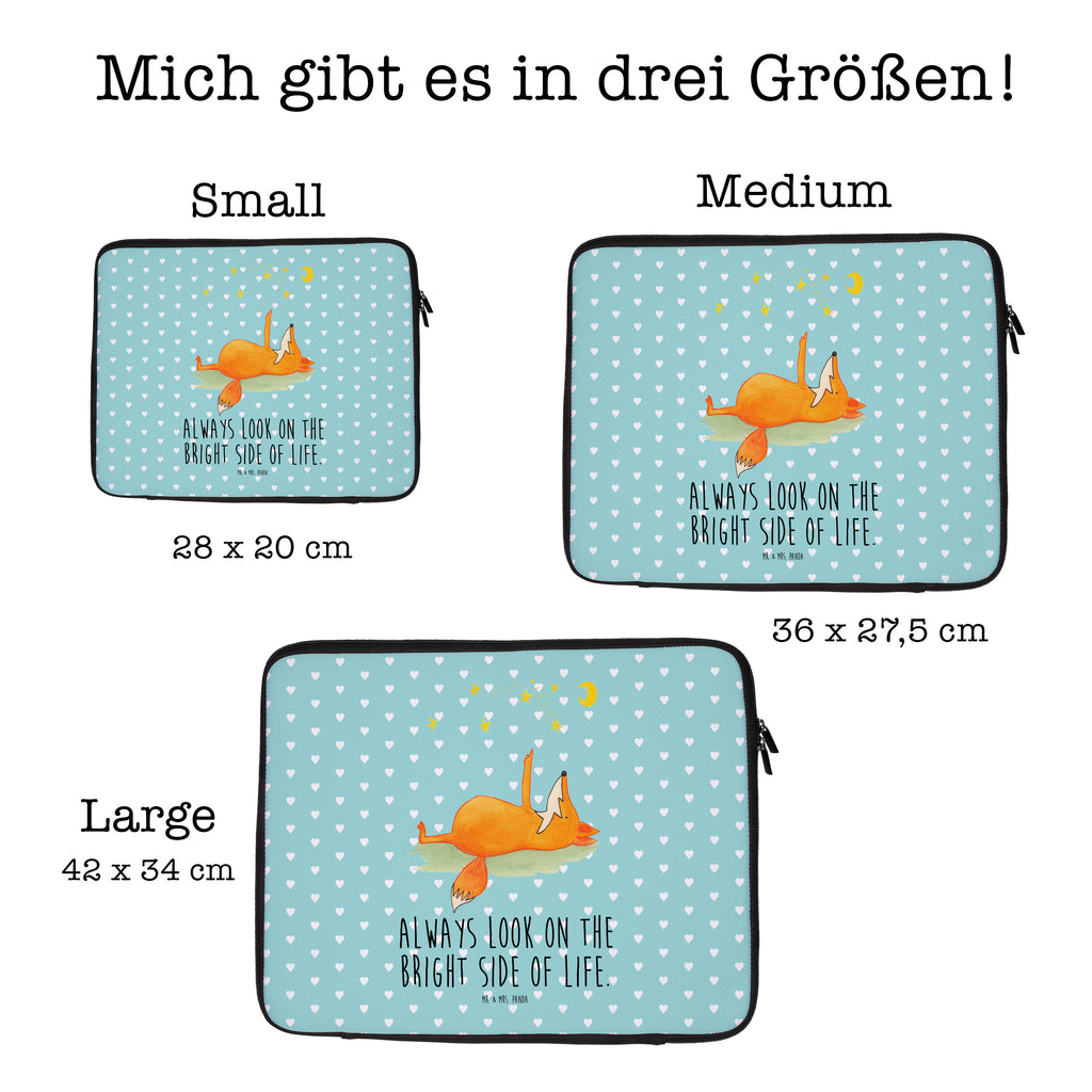 20 x 28 Notebook Tasche  Fuchs Sterne Notebook Tasche, Laptop, Computertasche, Tasche, Fuchs, Füchse, tröstende Worte, Spruch positiv, Spruch schön, Romantik, Always Look on the Bright Side of Life