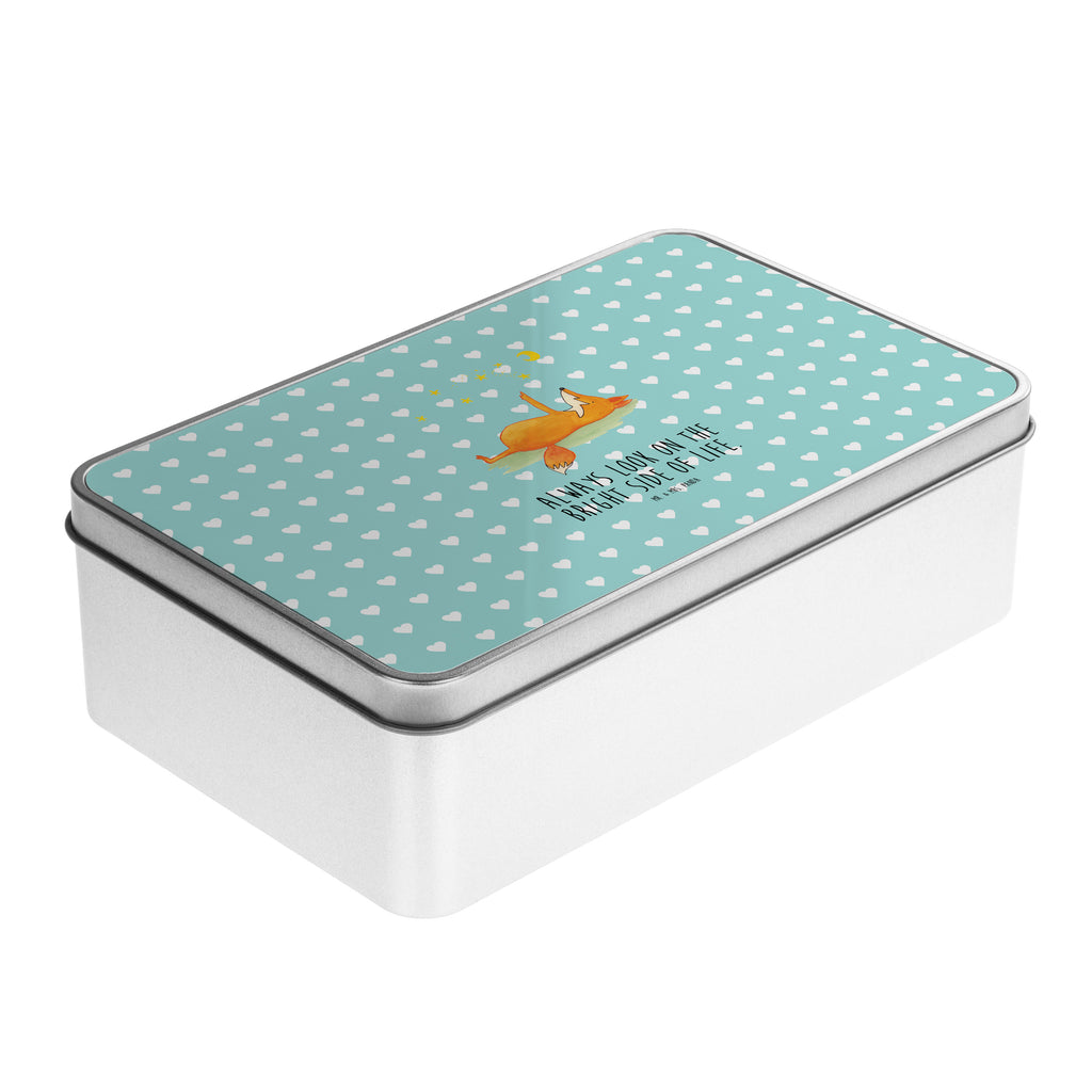 Metalldose rechteckig Fuchs Sterne Blechdose, Metalldose, Blechbox, Container, Keksdose, Vorratsdose, Vorratsbox, Döschen, Versperbox, Vesperdose, Aufbewahrungsdose, Aufbewahrungsbox, Aluminiumdose, Dose, Fuchs, Füchse, tröstende Worte, Spruch positiv, Spruch schön, Romantik, Always Look on the Bright Side of Life
