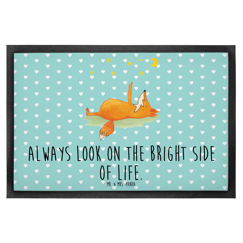 Fußmatte Fuchs Sterne Fuchs, Füchse, tröstende Worte, Spruch positiv, Spruch schön, Romantik, Always Look on the Bright Side of Life Türvorleger, Schmutzmatte, Fußabtreter, Matte, Schmutzfänger, Fußabstreifer, Schmutzfangmatte, Türmatte, Motivfußmatte,  Haustürmatte, Vorleger  Fuchs