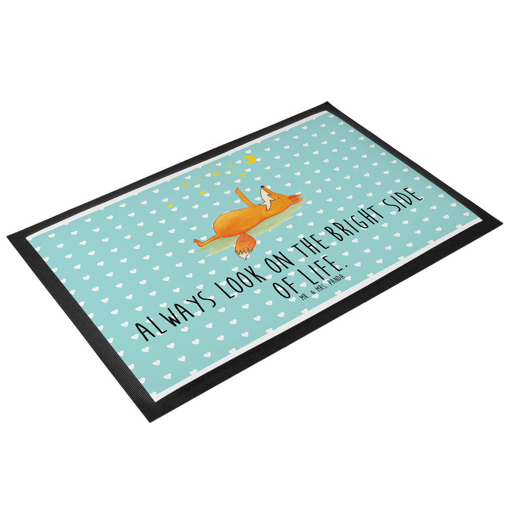 Fußmatte Fuchs Sterne Fuchs, Füchse, tröstende Worte, Spruch positiv, Spruch schön, Romantik, Always Look on the Bright Side of Life Türvorleger, Schmutzmatte, Fußabtreter, Matte, Schmutzfänger, Fußabstreifer, Schmutzfangmatte, Türmatte, Motivfußmatte,  Haustürmatte, Vorleger  Fuchs