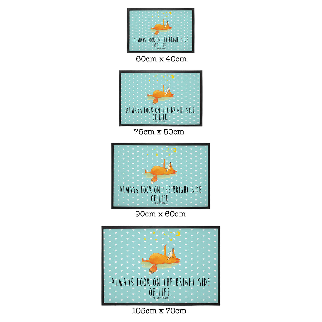 Fußmatte Fuchs Sterne Fuchs, Füchse, tröstende Worte, Spruch positiv, Spruch schön, Romantik, Always Look on the Bright Side of Life Türvorleger, Schmutzmatte, Fußabtreter, Matte, Schmutzfänger, Fußabstreifer, Schmutzfangmatte, Türmatte, Motivfußmatte,  Haustürmatte, Vorleger  Fuchs