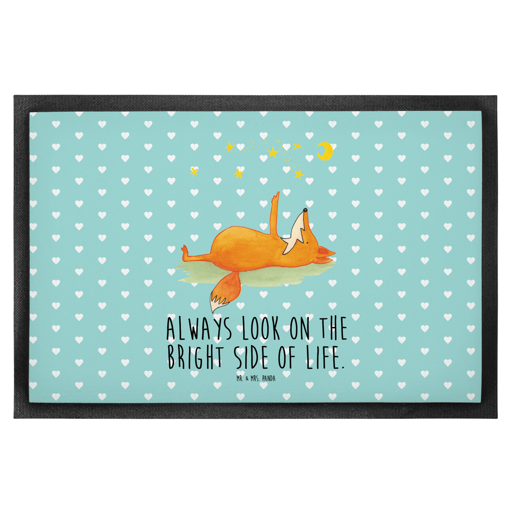 Fußmatte Fuchs Sterne Fuchs, Füchse, tröstende Worte, Spruch positiv, Spruch schön, Romantik, Always Look on the Bright Side of Life Türvorleger, Schmutzmatte, Fußabtreter, Matte, Schmutzfänger, Fußabstreifer, Schmutzfangmatte, Türmatte, Motivfußmatte,  Haustürmatte, Vorleger  Fuchs