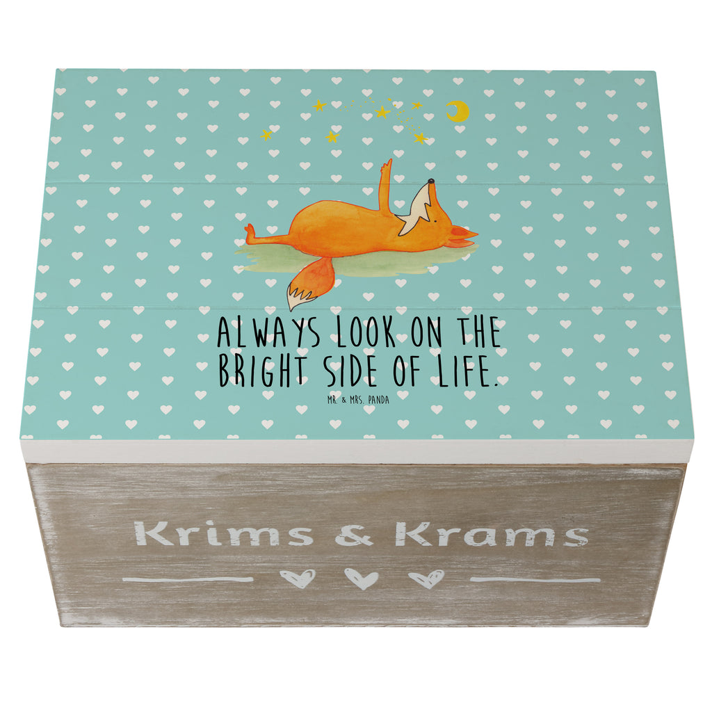 Holzkiste Fuchs Sterne Holzkiste, Kiste, Schatzkiste, Truhe, Schatulle, XXL, Erinnerungsbox, Erinnerungskiste, Dekokiste, Aufbewahrungsbox, Fuchs, Füchse, tröstende Worte, Spruch positiv, Spruch schön, Romantik, Always Look on the Bright Side of Life