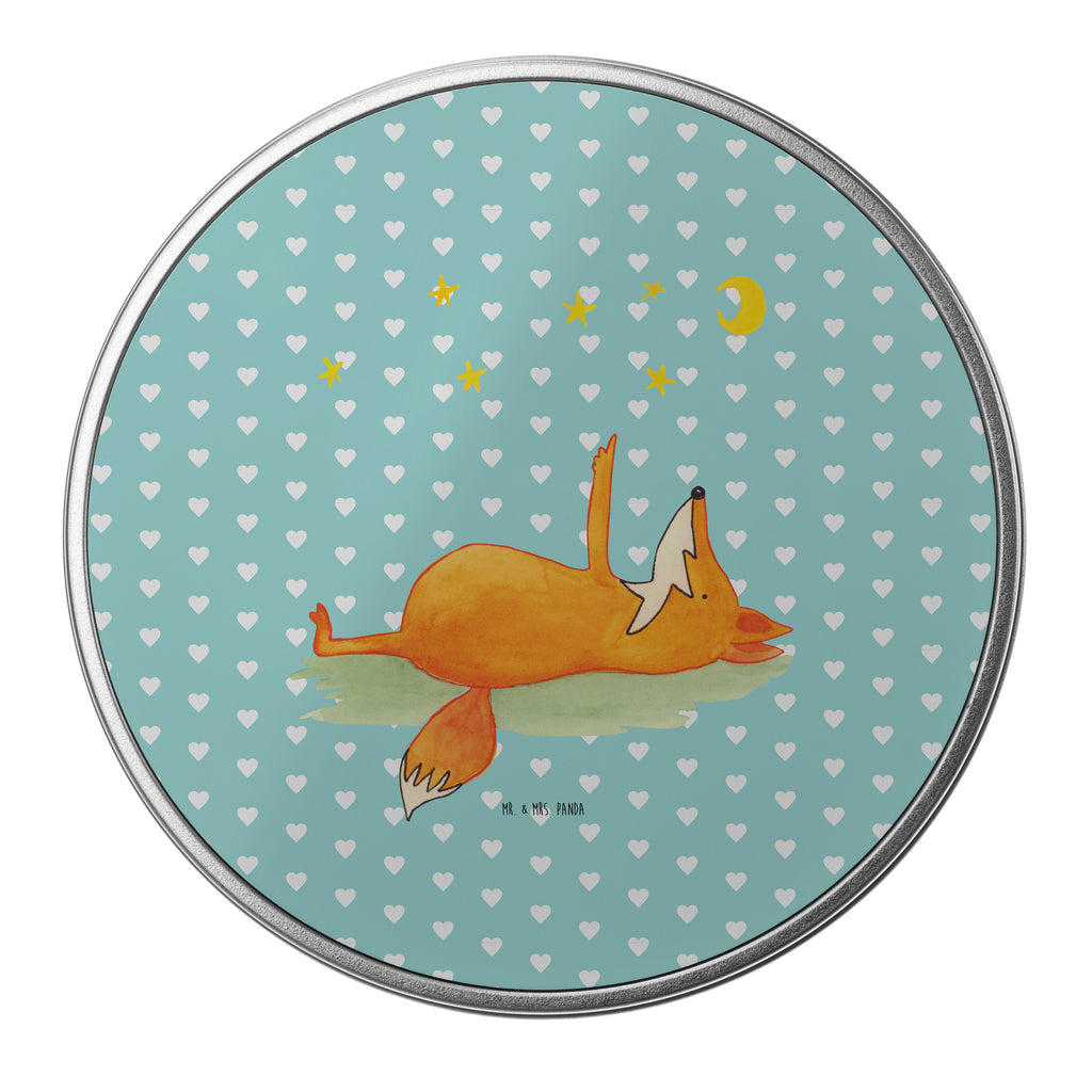 Blechdose rund Fuchs Sterne Metalldose, Keksdose, Dose, Vorratsdose, Geschenkbox, Fuchs, Füchse, tröstende Worte, Spruch positiv, Spruch schön, Romantik, Always Look on the Bright Side of Life