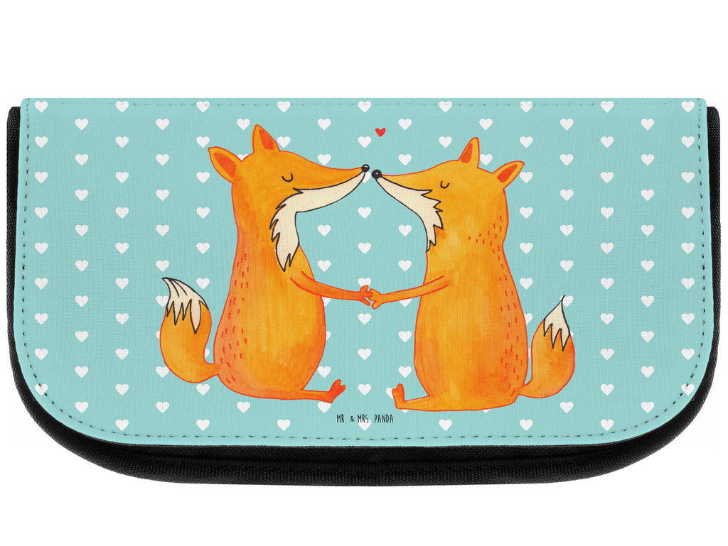 Kosmetiktasche Füchse Liebe Kosmetikbeutel, Kulturtasche, Kulturbeutel, Schminktasche, Make-Up Tasche, Fuchs, Füchse, Fox, Liebe, Liebespaar, Paar, Partner, Freundin, Freund, Ehe, Verlobte, Ehemann, Ehefrau, Liebesbeweis