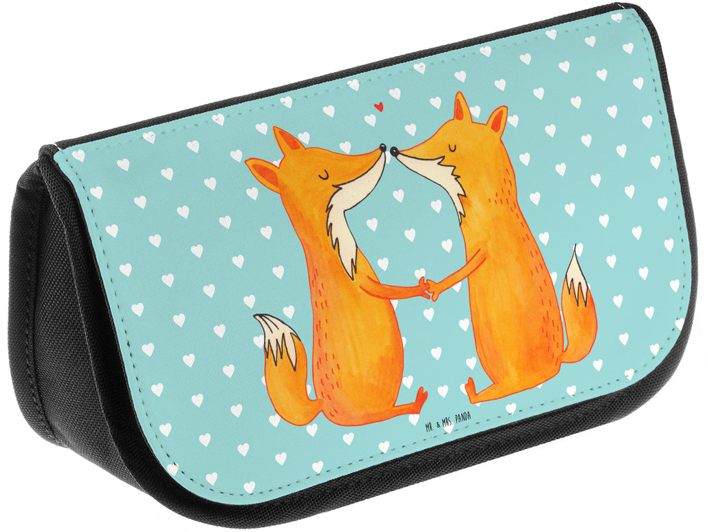 Kosmetiktasche Füchse Liebe Kosmetikbeutel, Kulturtasche, Kulturbeutel, Schminktasche, Make-Up Tasche, Fuchs, Füchse, Fox, Liebe, Liebespaar, Paar, Partner, Freundin, Freund, Ehe, Verlobte, Ehemann, Ehefrau, Liebesbeweis
