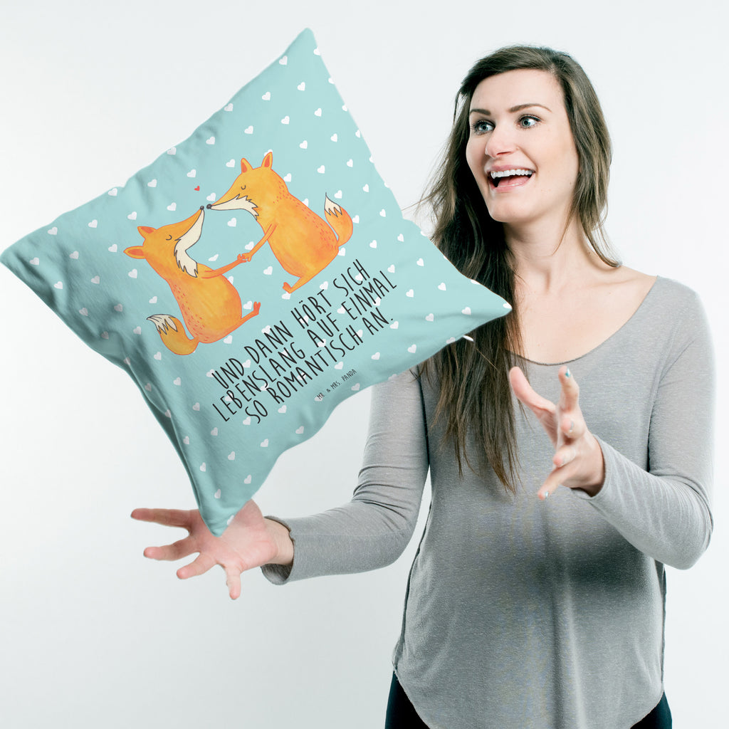 40x40 Kissen Füchse Liebe Kissenhülle, Kopfkissen, Sofakissen, Dekokissen, Motivkissen, Fuchs, Füchse, Fox, Liebe, Liebespaar, Paar, Partner, Freundin, Freund, Ehe, Verlobte, Ehemann, Ehefrau, Liebesbeweis