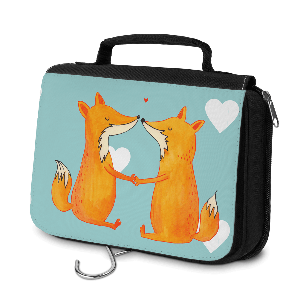 Kulturbeutel Füchse Liebe Kulturbeutel, Zum Aufhängen, Waschtasche, Kosmetiktasche, Damen, Herren, Aufbewahrungstasche, Schminktasche, Kosmetikbeutel, Organizer, Kulturtasche, Schminkutensil, Fuchs, Füchse, Fox, Liebe, Liebespaar, Paar, Partner, Freundin, Freund, Ehe, Verlobte, Ehemann, Ehefrau, Liebesbeweis