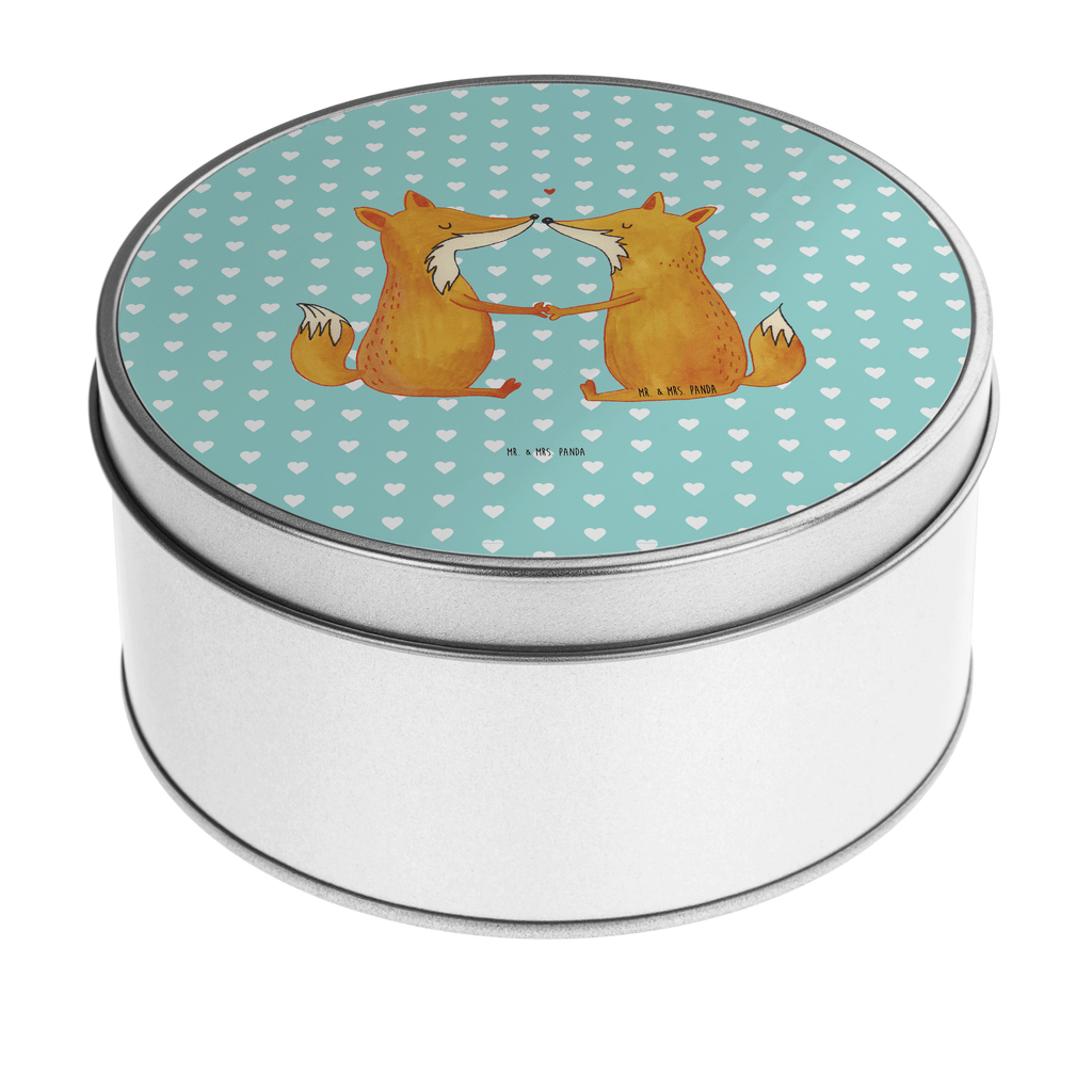Blechdose rund Füchse Liebe Metalldose, Keksdose, Dose, Vorratsdose, Geschenkbox, Fuchs, Füchse, Fox, Liebe, Liebespaar, Paar, Partner, Freundin, Freund, Ehe, Verlobte, Ehemann, Ehefrau, Liebesbeweis