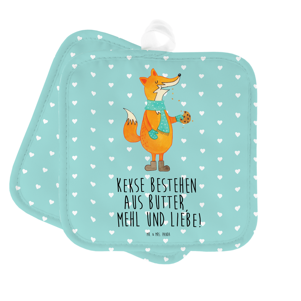 2er Set Topflappen  Fuchs Keks Topflappen, Topfuntersetzer, Ofenhandschuh, Topflappen Set, Topflappen lustig, Topflappen mit Spruch, Fuchs, Füchse, Backen Spruch, Kekse, Winter, Weihnachtszeit, Plätzchen, Liebe, Küche Deko