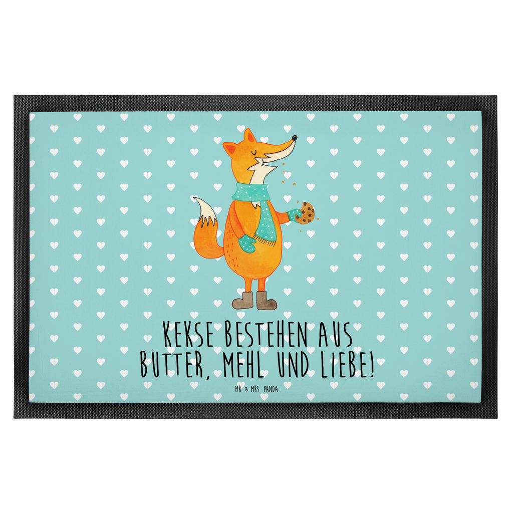 Fußmatte Fuchs Keks Fuchs, Füchse, Backen Spruch, Kekse, Winter, Weihnachtszeit, Plätzchen, Liebe, Küche Deko Türvorleger, Schmutzmatte, Fußabtreter, Matte, Schmutzfänger, Fußabstreifer, Schmutzfangmatte, Türmatte, Motivfußmatte,  Haustürmatte, Vorleger  Fuchs