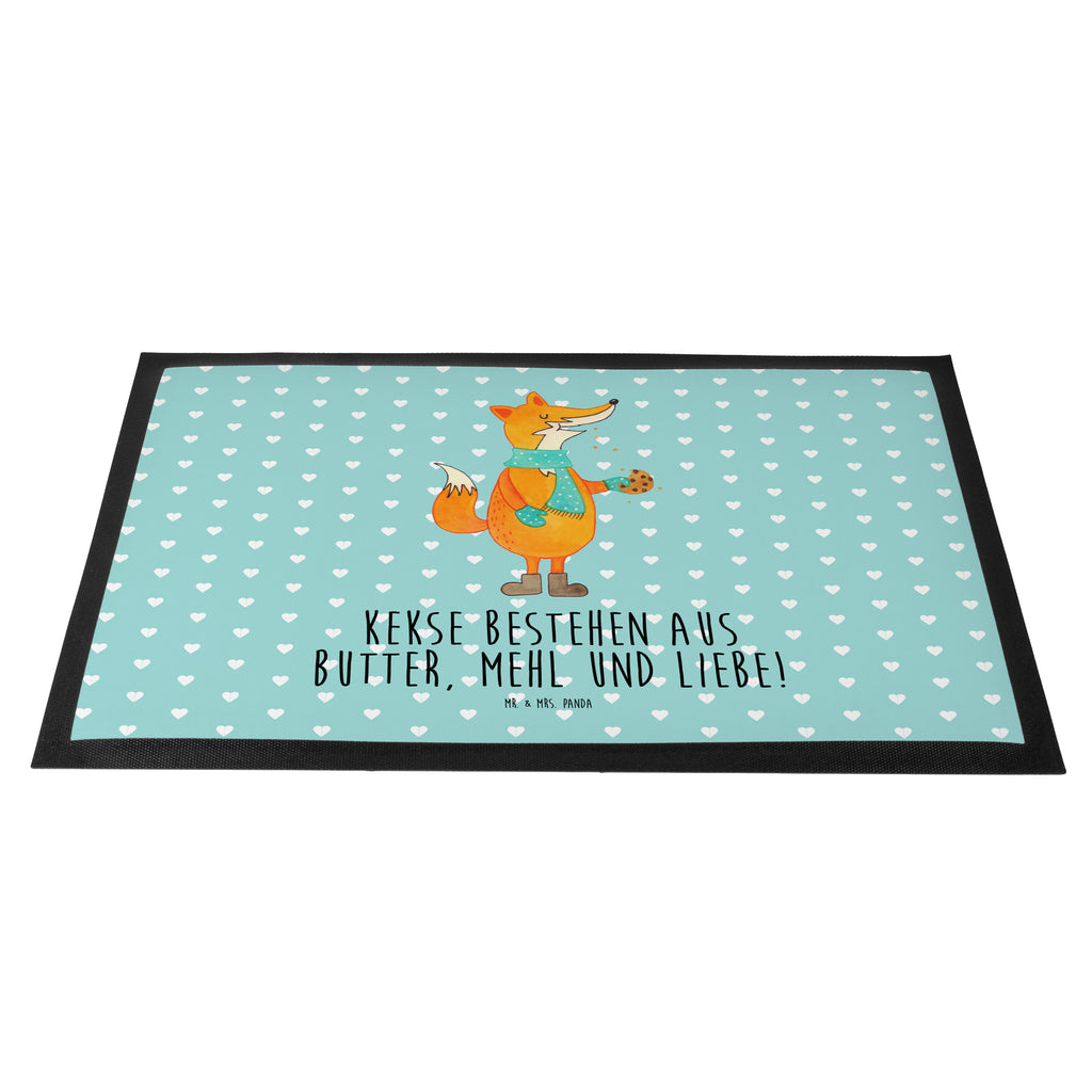 Fußmatte Fuchs Keks Fuchs, Füchse, Backen Spruch, Kekse, Winter, Weihnachtszeit, Plätzchen, Liebe, Küche Deko Türvorleger, Schmutzmatte, Fußabtreter, Matte, Schmutzfänger, Fußabstreifer, Schmutzfangmatte, Türmatte, Motivfußmatte,  Haustürmatte, Vorleger  Fuchs