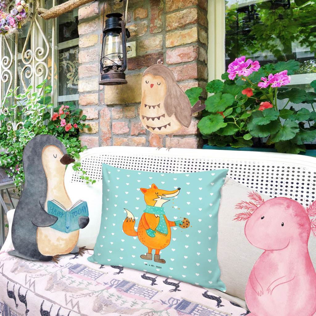 40x40 Kissen Fuchs Keks Kissenhülle, Kopfkissen, Sofakissen, Dekokissen, Motivkissen, Fuchs, Füchse, Backen Spruch, Kekse, Winter, Weihnachtszeit, Plätzchen, Liebe, Küche Deko