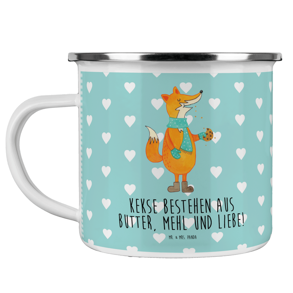 Camping Emaille Tasse Fuchs Keks Campingtasse, Trinkbecher, Metalltasse, Outdoor Tasse, Emaille Trinkbecher, Blechtasse Outdoor, Emaille Campingbecher, Edelstahl Trinkbecher, Metalltasse für Camping, Kaffee Blechtasse, Camping Tasse Metall, Fuchs, Füchse, Backen Spruch, Kekse, Winter, Weihnachtszeit, Plätzchen, Liebe, Küche Deko