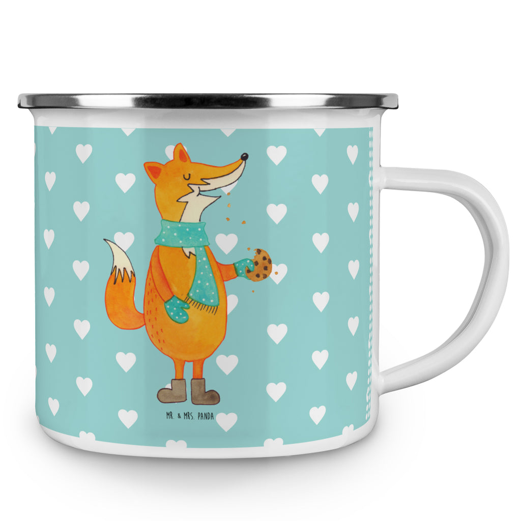 Camping Emaille Tasse Fuchs Keks Campingtasse, Trinkbecher, Metalltasse, Outdoor Tasse, Emaille Trinkbecher, Blechtasse Outdoor, Emaille Campingbecher, Edelstahl Trinkbecher, Metalltasse für Camping, Kaffee Blechtasse, Camping Tasse Metall, Fuchs, Füchse, Backen Spruch, Kekse, Winter, Weihnachtszeit, Plätzchen, Liebe, Küche Deko