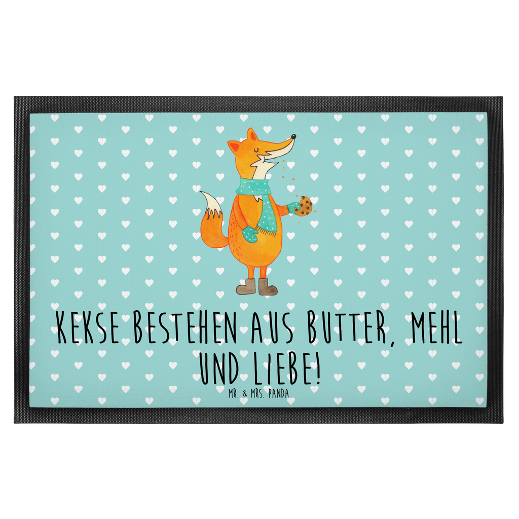Fußmatte Fuchs Keks Fuchs, Füchse, Backen Spruch, Kekse, Winter, Weihnachtszeit, Plätzchen, Liebe, Küche Deko Türvorleger, Schmutzmatte, Fußabtreter, Matte, Schmutzfänger, Fußabstreifer, Schmutzfangmatte, Türmatte, Motivfußmatte,  Haustürmatte, Vorleger  Fuchs