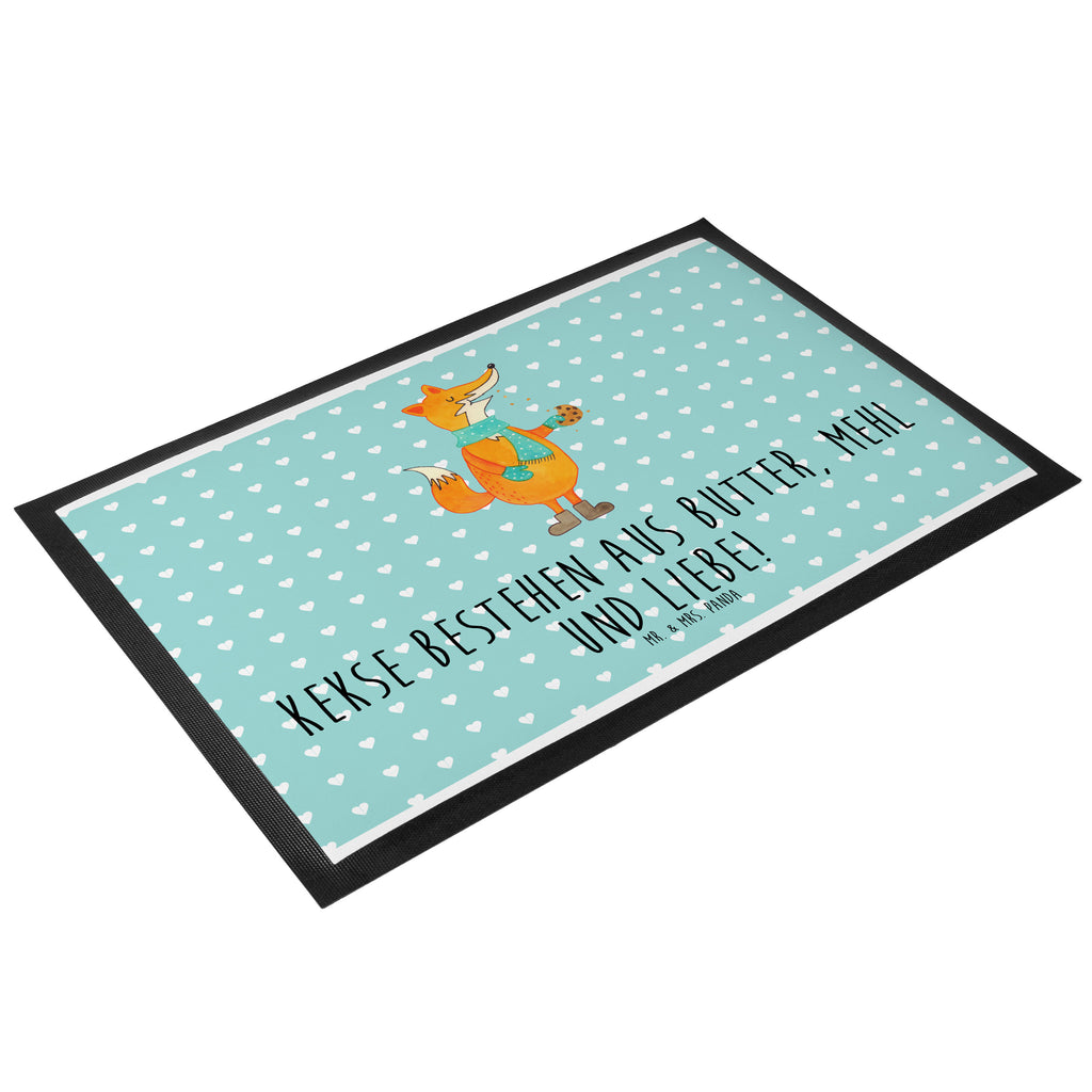 Fußmatte Fuchs Keks Fuchs, Füchse, Backen Spruch, Kekse, Winter, Weihnachtszeit, Plätzchen, Liebe, Küche Deko Türvorleger, Schmutzmatte, Fußabtreter, Matte, Schmutzfänger, Fußabstreifer, Schmutzfangmatte, Türmatte, Motivfußmatte,  Haustürmatte, Vorleger  Fuchs